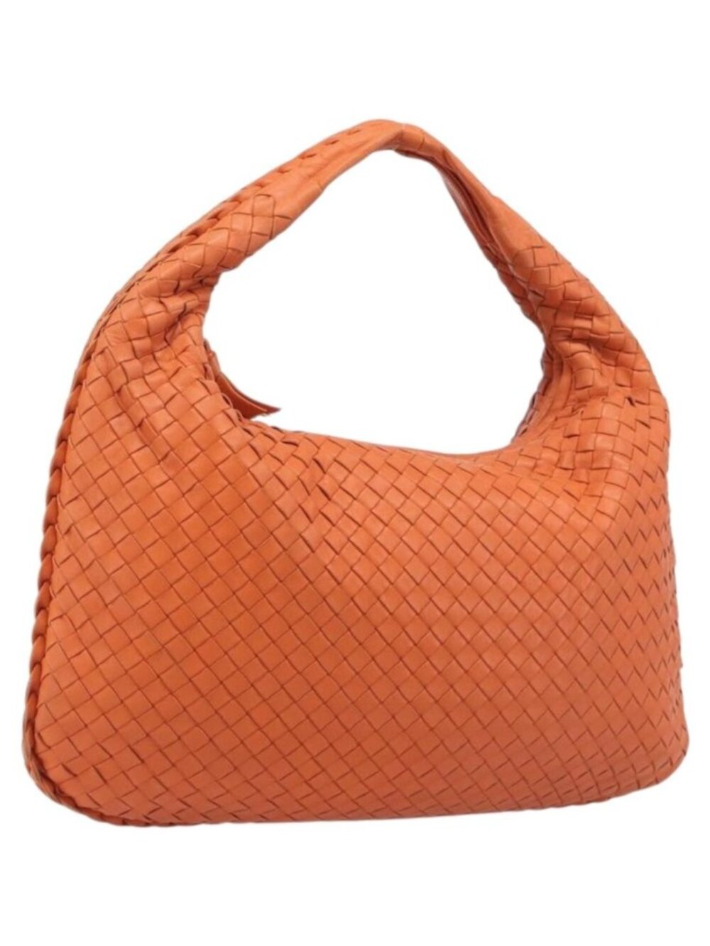 Bottega Veneta INTRECCIATO Hobo Bag Leather Orange Gold 115653